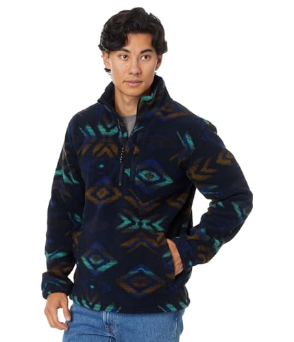 Billabong Mens Boundary Mock Neck Fleece Navy Small at Amazon